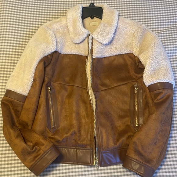 Mother Faux Fur & Vegan Leather The Trapper Keeper Jacket in Fair Weather - Picture 14 of 16